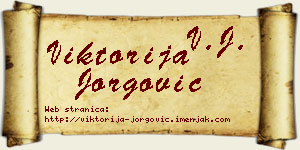 Viktorija Jorgović vizit kartica